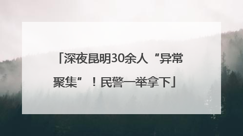 深夜昆明30余人“异常聚集”！民警一举拿下