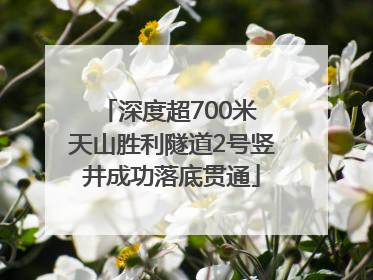 深度超700米 天山胜利隧道2号竖井成功落底贯通