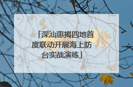 深汕惠揭四地首度联动开展海上防台实战演练