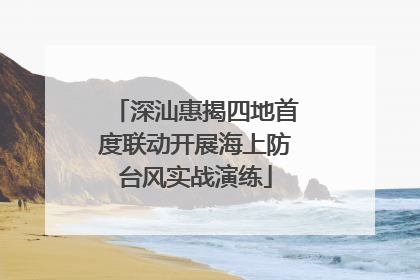 深汕惠揭四地首度联动开展海上防台风实战演练