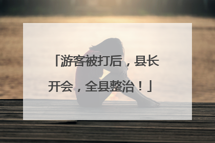 游客被打后，县长开会，全县整治！