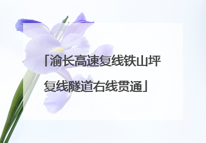 渝长高速复线铁山坪复线隧道右线贯通