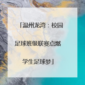 温州龙湾：校园足球班级联赛点燃学生足球梦