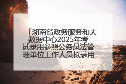 湖南省政务服务和大数据中心2025年考试录用参照公务员法管理单位工作人员拟录用人员名单公示