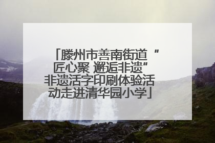 滕州市善南街道“匠心聚 邂逅非遗”非遗活字印刷体验活动走进清华园小学