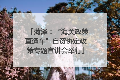 菏泽：“海关政策直通车”自贸协定政策专题宣讲会举行