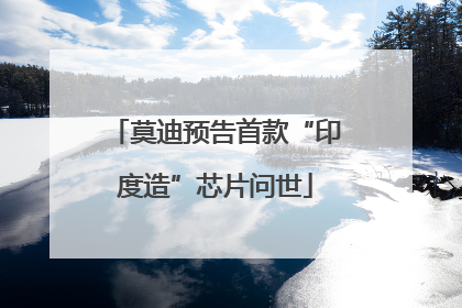 莫迪预告首款“印度造”芯片问世