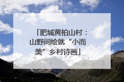 肥城黄柏山村：山野间绘就“小而美”乡村诗画
