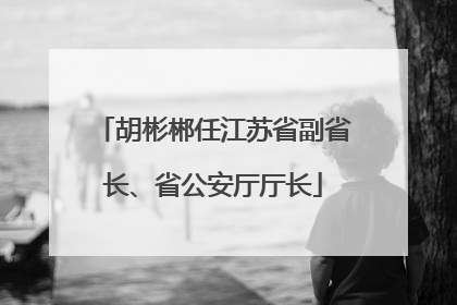 胡彬郴任江苏省副省长、省公安厅厅长