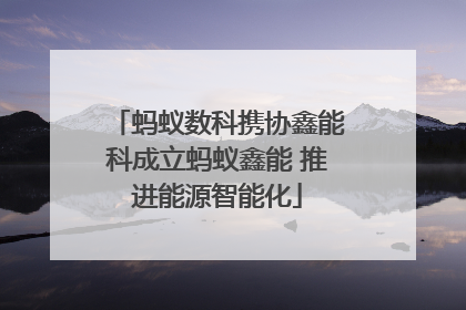 蚂蚁数科携协鑫能科成立蚂蚁鑫能 推进能源智能化