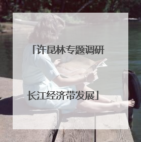许昆林专题调研长江经济带发展