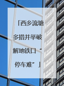 西乡流塘多措并举破解地铁口“停车难”