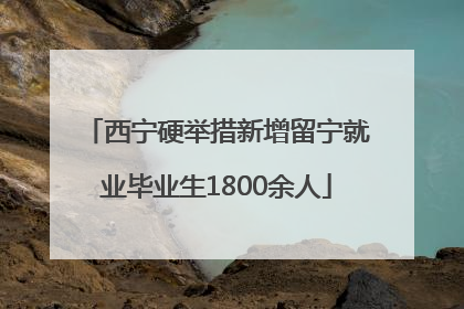 西宁硬举措新增留宁就业毕业生1800余人