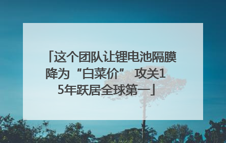 这个团队让锂电池隔膜降为“白菜价” 攻关15年跃居全球第一