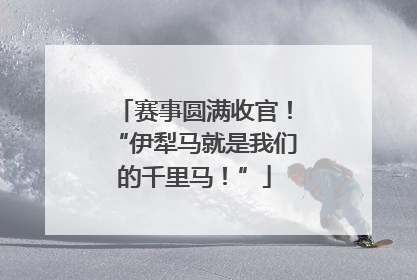 赛事圆满收官！“伊犁马就是我们的千里马！”