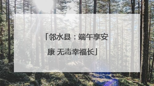 邻水县：端午享安康 无毒幸福长