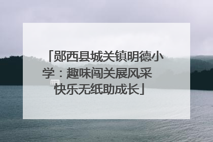 郧西县城关镇明德小学：趣味闯关展风采 快乐无纸助成长