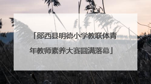 郧西县明德小学教联体青年教师素养大赛圆满落幕