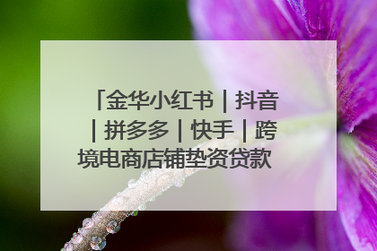 金华小红书｜抖音｜拼多多｜快手｜跨境电商店铺垫资贷款企业-漫商易
