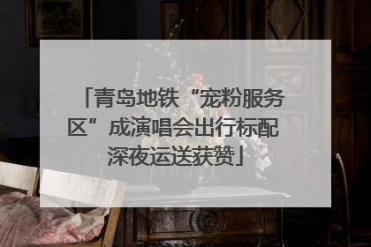 青岛地铁“宠粉服务区”成演唱会出行标配 深夜运送获赞