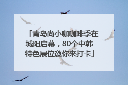 青岛尚小咖咖啡季在城阳启幕，80个中韩特色展位邀你来打卡