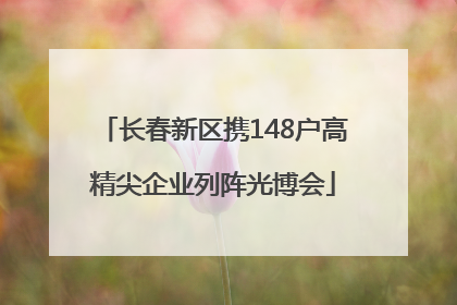 长春新区携148户高精尖企业列阵光博会