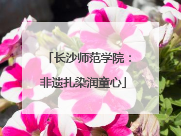 长沙师范学院：非遗扎染润童心
