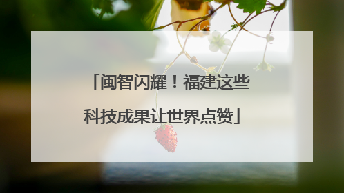 闽智闪耀！福建这些科技成果让世界点赞
