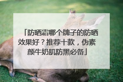 防晒霜哪个牌子的防晒效果好？推荐十款，伪素颜牛奶肌防黑必备