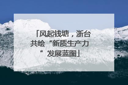 风起钱塘，浙台共绘“新质生产力”发展蓝图
