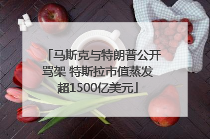 马斯克与特朗普公开骂架 特斯拉市值蒸发超1500亿美元