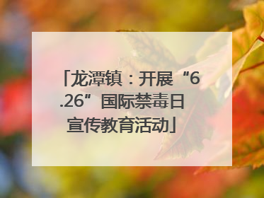 龙潭镇：开展“6.26”国际禁毒日宣传教育活动