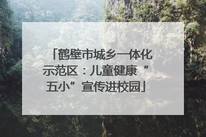鹤壁市城乡一体化示范区：儿童健康“五小”宣传进校园