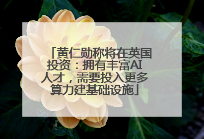 黄仁勋称将在英国投资：拥有丰富AI人才，需要投入更多算力建基础设施