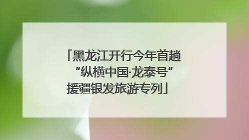黑龙江开行今年首趟“纵横中国·龙泰号”援疆银发旅游专列