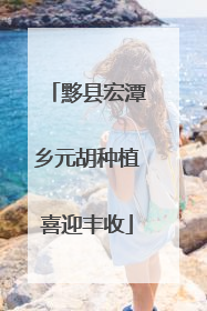 黟县宏潭乡元胡种植喜迎丰收