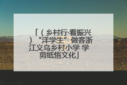 （乡村行·看振兴）“洋学生”做客浙江义乌乡村小学 学剪纸悟文化