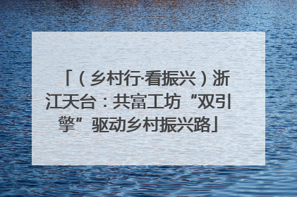 （乡村行·看振兴）浙江天台：共富工坊“双引擎”驱动乡村振兴路