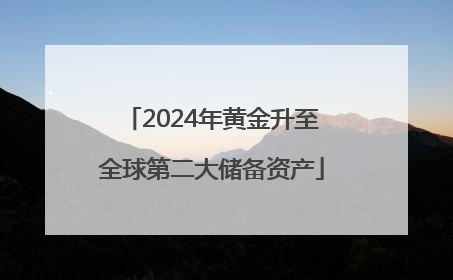 2024年黄金升至全球第二大储备资产
