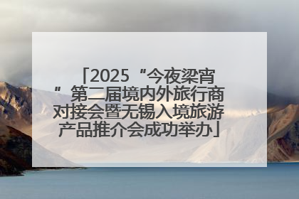 2025“今夜梁宵”第二届境内外旅行商对接会暨无锡入境旅游产品推介会成功举办