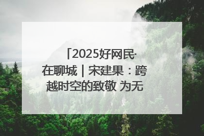2025好网民·在聊城｜宋建果：跨越时空的致敬 为无名烈士“正名”