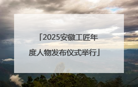 2025安徽工匠年度人物发布仪式举行
