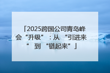 2025跨国公司青岛峰会“升级”：从 “引进来” 到 “链起来”