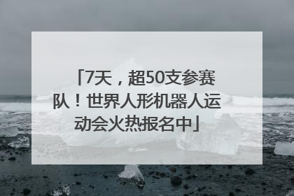 7天，超50支参赛队！世界人形机器人运动会火热报名中