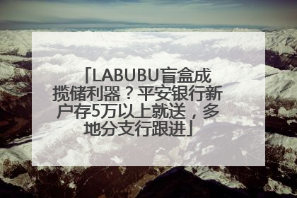 LABUBU盲盒成揽储利器？平安银行新户存5万以上就送，多地分支行跟进